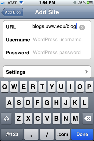 Enter URL Mobile App