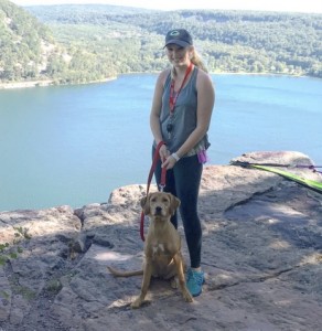 Nola and I at our favorite hiking spot at Devil's Lake State Park in Baraboo, WI.