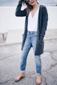 cool girl v neck outfit