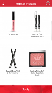 matched products screenshot