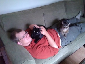 My husband and our two cats