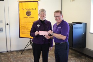 Jim McLernon, a UW-W faculty member, presented a generous $100 check to the Community Optimist Club for an upcoming sports fundraiser. We accepted this gift with much gratitude!