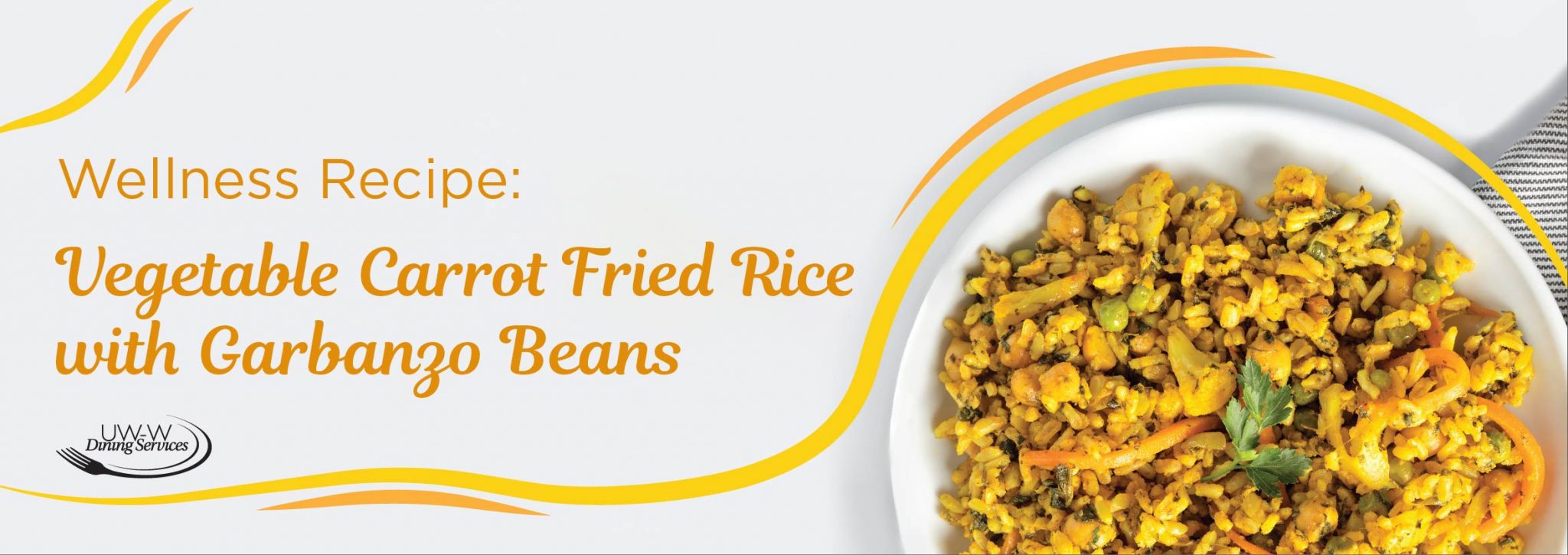 Vegetable Carrot Fried Rice with Garbanzo Beans Wellness Recipe