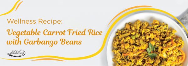 Vegetable Carrot Fried Rice with Garbanzo Beans