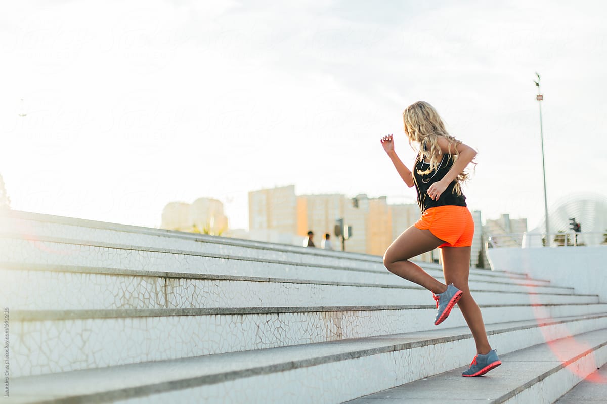 Woman working out at the gym stock photo (123567) - YouWorkForThem